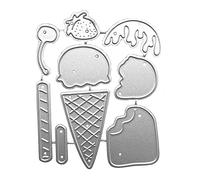 Ice Cream Embossing Die Metal Cutting Die Embossing for Scrapbooking Card Making Paper Photo Album Metal Cutting Dies and Stamps for Card Making Paper and Photo Album Decoration