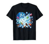 Ice Cream Explosion Angry Freezer Cartoon Chaos T-Shirt