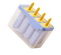 Ice Cream for MOLD, 4-Cavity, Maker Tray, Easy Release Design, Dust-Proof Lid, Family-Friendly Kitchen Tool(blue)