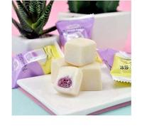 Ice cream fudge, fruit sandwich soft candy, white peach grape flavor cotton candy, gummy candy, cakes, delicious Dim sum, sweets, dessert, healthy leisure snacks, candy gift pack (Grape,1000g)