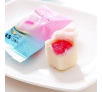 Ice cream fudge, fruit sandwich soft candy, white peach grape flavor cotton candy, gummy candy, cakes, delicious Dim sum, sweets, dessert, healthy leisure snacks, candy gift pack (White peach,500g)