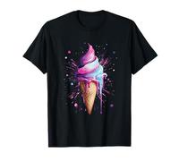 Ice cream gelato melting Ice cream cone in pastel colors T-Shirt