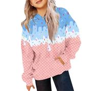 Ice Cream Graphic Hoodies for Girls UK Fall Clothes Oversized Pullover Sweatshirt Fashion Long Sleeve Crew Neck Casual Loose Pullover Tops Sportwear 3-12 Years