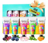 ICE Cream Hand Cream Gift Set, Hand Cream Set, Pack of 5 hand moisturiser, Daily Moisturising Hand Cream for Very dry hands, Hand Lotion Gift Sets for Women & Men Hydrating & Nourishing Non-Greasy