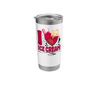 Ice Cream Heart I Love Ice Cream Stainless Steel Insulated Tumbler