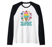 Ice Cream Is Always on My Bingo Card Funny Bingo Lover Raglan Baseball Tee