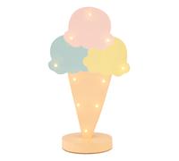 Ice Cream LED Light, Pastel-Coloured Kids Night Light, Bedroom Lamp With 10 LEDs, Fun Ice Cream Cone Design Premier Housewares Beige One Size