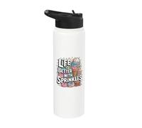 Ice Cream Lover Life is Better with Sprinkles Stainless Steel Insulated Water Bottle