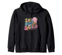 Ice Cream Lover Life Is Better With Sprinkles Zip Hoodie