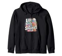 Ice Cream Lover Life Is Better With Sprinkles Zip Hoodie
