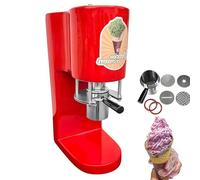 Ice Cream Machine, 80W Spaghetti Maker with 4 Molds, Stainless Steel Ice Cream Noodle Extruder for Dessert Shops and Cafes