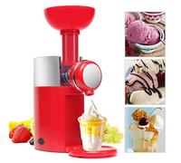 Ice Cream Machine, Automatic Fro-Zen Fruit Machine Household Kitchen DIY Homemade Summer Heat Relief Popsicles Fruit Ice Cream Maker Machine Portable Blender,Red