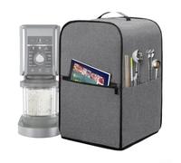 Ice Cream Machine Dust Cover for NC501 NC301 Waterproof Polyester Dust Cover for Ice Cream Maker 28x21x43cm Kitchen Appliance Cover with Pockets for NC299AMZ Gray Water-Resistant Machine Cover(Grey)