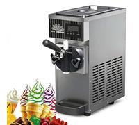 Ice Cream Machine for Home Soft Ice Cream Machine Commercial Ice Cream Making Machine Summer Snack Shop Cafe Desktop Ice Cream Maker Fruit Ice Cream Machine(Grey)