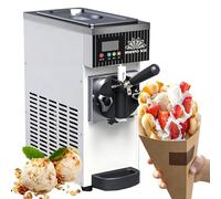Ice Cream Machine for Home Soft Ice Cream Machine Commercial Ice Cream Making Machine Summer Snack Shop Cafe Desktop Ice Cream Maker Fruit Ice Cream Machine(White)