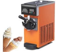 Ice Cream Machine for Home Soft Ice Cream Machine Commercial Ice Cream Making Machine Summer Snack Shop Cafe Desktop Ice Cream Maker Fruit Ice Cream Machine,Orange-ZB-BQL68
