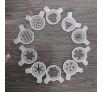 Ice Cream Machine Nozzle Accessories,Fancy Nozzle,Modeling ice Cream Cap,10 in 1 Soft Serve Ice Cream Machine Spare Parts Lids Nozzle Accessories 29mm Inner Diameter