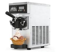 Ice Cream Machine, Soft Serve Machine, Maquina De Helados, With Lcd Control Panel and 3 Ice Cream Molds, 2.5l + 1l Capacity, 4-5kg/H, Adjustable Hardness, For Cones, Waffle Bowls, Ice Cream White