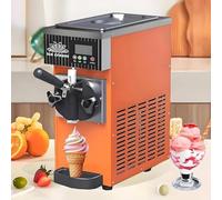Ice Cream Machine, Stainless Steel, 450W, 4-5kg/H Output, 2.5L Tank, 1L Cylinder, Countertop Soft Serve Maker for Single Flavor Treats