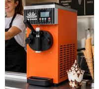 Ice Cream Maker 450W, Soft Serve Machine with 2.5L Hopper, LCD Control, Pre-Cooling, One-Button Cleaning for Cafe, Snack Bar, Restaurant, Street Stall, Stainless Steel