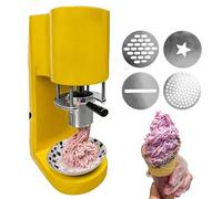Ice Cream Maker, 80W Soft Serve Machine with 4 Molds, 28-30L/h Output, Automatic Countertop Ice Cream Machine for Cafes, Restaurants, Snack Bars