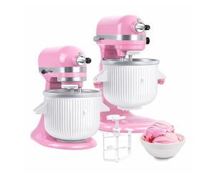 Ice Cream Maker Attachment for KitchenAid Stand Mixers - Compatible with 4.5QT, 5QT & 6QT Tilt-Head and Bowl-Lift Models - 1.9L Bowl for Frozen Dessert, Sorbet, Gelato and Frozen Yogurt