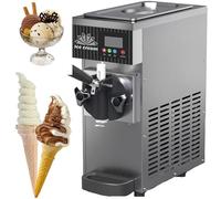 Ice Cream Maker, Commercial Soft Serve Machine, LCD Panel, Countertop Design, Single Flavor Output, 4-5L/h, Perfect for Home Use or Small Businesses
