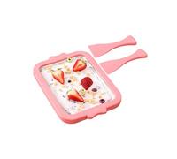 Ice Cream Maker Frozen Yoghurt Fried Ice Tray Suitable for Making Rolled Ice Cream Frozen Yoghurt, Fruit Salad (red)