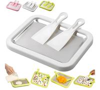 Ice Cream Maker Kit, Rolled Ice Cream Maker with 2 Scrapers, Instant DIY Ice Cream Roller Pan, Instant Rolling Gelato N Frozen Yogurt Ice Mix Tray for Kids and Adults at Home (White)