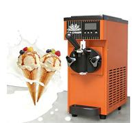 Ice Cream Maker Machine, Commercial Ice Cream Maker, With Lcd Control Panel, 2.5l + 1l Capacity, 4-5kg/H Output, One-Touch Cleaning, For Ice Cream Shops, Cafés, Bars, And Dessert Shops Orange