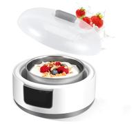 Ice Cream Maker Portable Yoghurt Maker with Adjustable Temperature & Time | Slushie Machine with 1200mAh USB Rechargeable, Homemade Frozen Yoghurt & Smoothie for Family and Kids