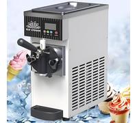 Ice Cream Maker Soft Serve Machine for Home or Commercial Use, Countertop Design with LCD Panel, Ideal for Restaurants and Dessert Shops, 450W Power