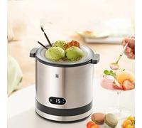 Ice Cream Maker with LCD Display, 300ml Capacity, Anti-Splash Cover, Quick Homemade Ice Cream in 20 Minutes for Home and Kitchen