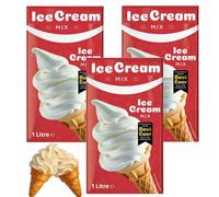 Ice Cream Mix Variety Pack 1L - 3 x Packs - Multiple Flavors Dessert Mix, Easy Homemade Ice Cream Base, Smooth & Creamy Texture - cmle (Ice Cream Mix 1L)
