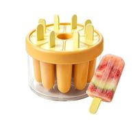 Ice Cream Mold | 8-Cavity Reusable Snacks Maker | Homemade Ice Cream Molds with Sticks | for Picnic Camping BBQ Backyard Outdoor Party Kitchen Home