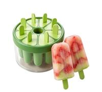 Ice Cream Mold,8-Cavity Reusable Snacks Maker,Ice Bar Mold with Sticks - for BBQ Camping Picnic Outdoor Party Kitchen Home Backyard
