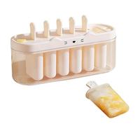 Ice Cream Mold, Dessert Maker Tray, 9.06x3.15x4.92inch 6 Cavity Popsiclle Form with Easy Release Design, Food Grade Polymer Freezer Tool, Summer Treat Style Kit, DIYs Snack Maker for Kids Use