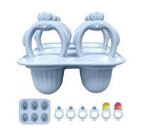 Ice Cream Molds, Easy Release Design, 10x12x6.9cm, Pops-icle Molds with Sticks, Froz.en Treats Maker, Gentle Gum Massager, for Kids Boys Girls Garden Backyard Park Beach Travel Camping