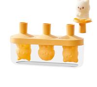 Ice Cream Molds Silicone - Silicone 3-Cavity Cat Shape Toddler Ice Cream Mold - Reusable Chocolate Moulds for Desserts Yogurt Cake Food Fruit Parties