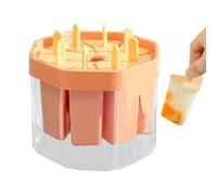 Ice Cream Moulds, 8 Cavity Reusable Non-Stick Ice Cream Maker - for Summer, Restaurant, Home, Kitchen, Juices, Milk, Fruits