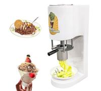Ice Cream Noodle Maker - Stainless Steel Spaghetti Press Machine with 4 Interchangeable Molds for Dessert Shops, Produces 30L/H