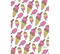 Ice Cream Notebook - A4: (White Edition) Fun notebook 192 lined pages (A4 / 8.27x11.69 inches / 21x29.7cm)