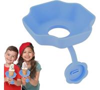 Ice Cream On Stick Holder, Ice Holder Children Silicone, Drip-Proof Ice Cream Holder, Ice Cream Holder Stand, Food Grade Reusable, Catches Drops Before Falling, Cold Treats (D)