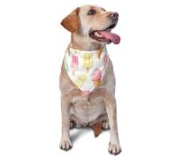 Ice Cream Paradise Pet Bandana-Triangle Scarf for Cats Dogs Adjustable | Soft Breathable Comfy. Stylish Accessory. Easy On Off. Machine Wash.