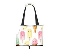 Ice Cream Paradise Pet Carrier Bag-Foldable Travel Tote For Small Dogs Cats, Portable Soft Sided Pet Crate With Seatbelt For Cat Puppy