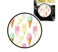 Ice Cream Paradise Steering Wheel Cover-Sun Shade Heat Auto