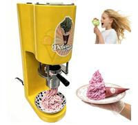 Ice Cream Pasta Machine - Creative Noodle Maker, One-Touch, Instant, 304SS, Space-Saving, with 4 Shape Molds, for Kids, Ice Cream Lovers, Family Fun White