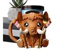 Ice Cream Pint Holder - Elephant Drink Can Container, Insulated Cooler for Picnics, Temperature Shielding Device, Treat Serving Kit with Thermal Insulation, Sturdy Silicone Base for Chilling