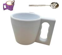 Ice Cream Pint Holder, Reusable 3D Printed Ice Cream Containers with Spoon and Handle (White)