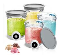 Ice Cream Pints and Lids Compatible with Ninja Swirl by Creami NC700 NC701 Series, 4 Pack Replacement 16oz Creami Tubs Ice Cream Makers Containers, Dishwasher Safe